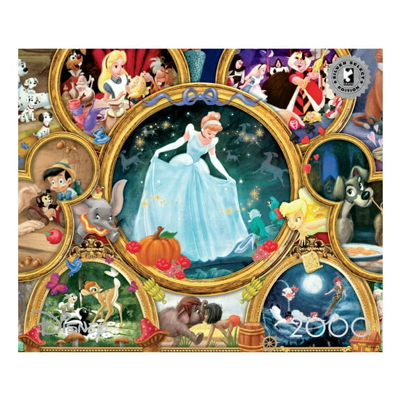 Ceaco Disney Classic Collage 2000-Piece 38.5 x 26.5-Inch Interlocking Jigsaw Puzzle for Adults Ages 14+