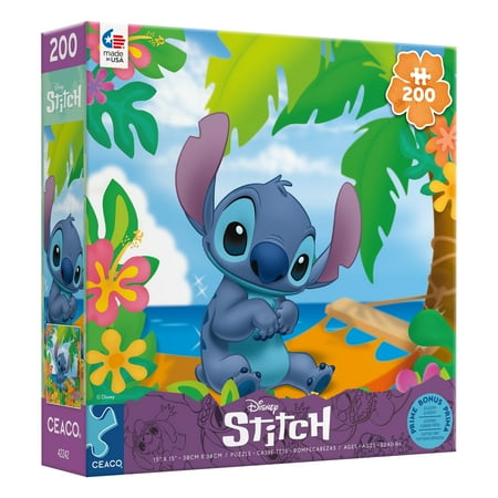 Ceaco - Disney Friends - Flower Power Stitch - 200 Piece Interlocking Jigsaw Puzzle