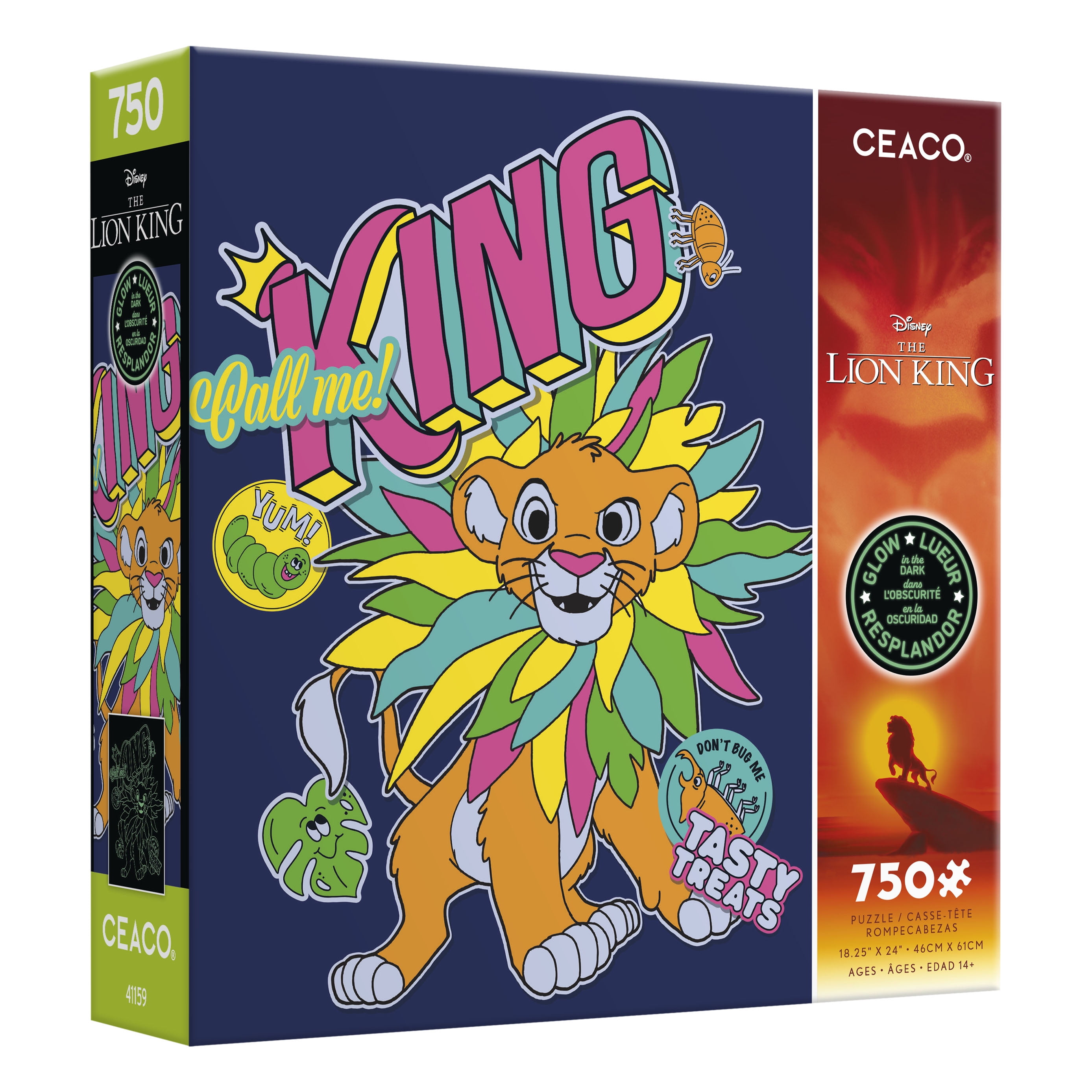 Ceaco Disney Lion King Glow 750-PC Interlocking Jigsaw Puzzle for