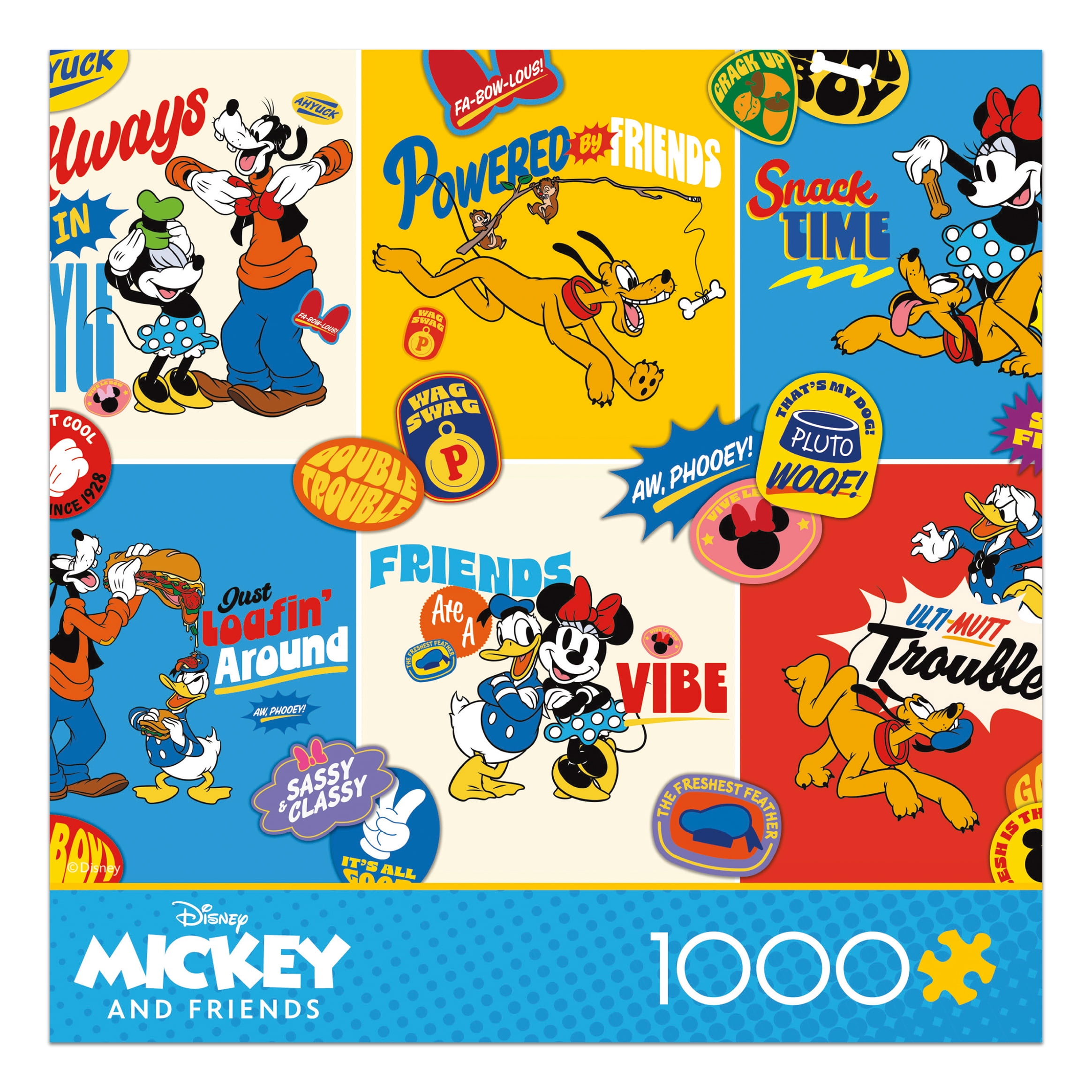 Ceaco Disney Mickey Mouse and Friends Collage 1000-Piece Interlocking Jigsaw Puzzle for Children Ages 14+