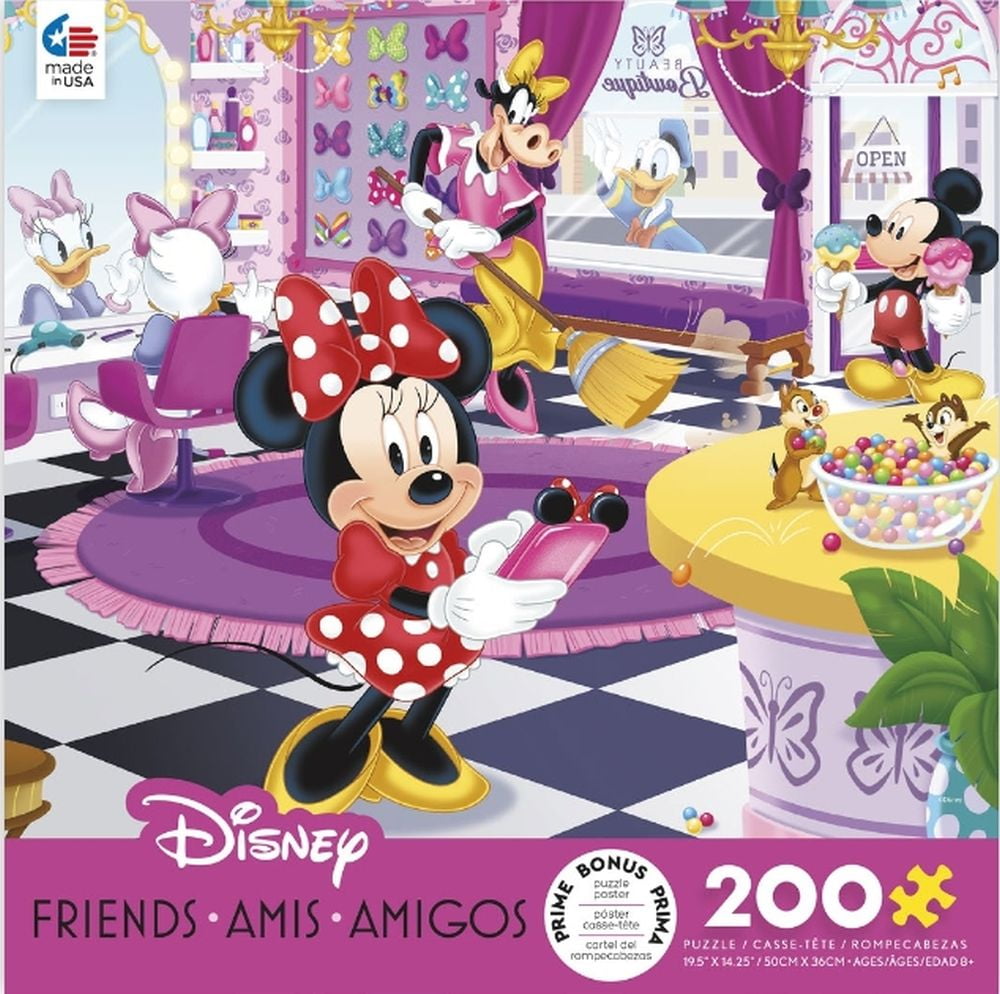 Collections Etc 5-Pack Minnie Mouse Puzzles with Storage Box 