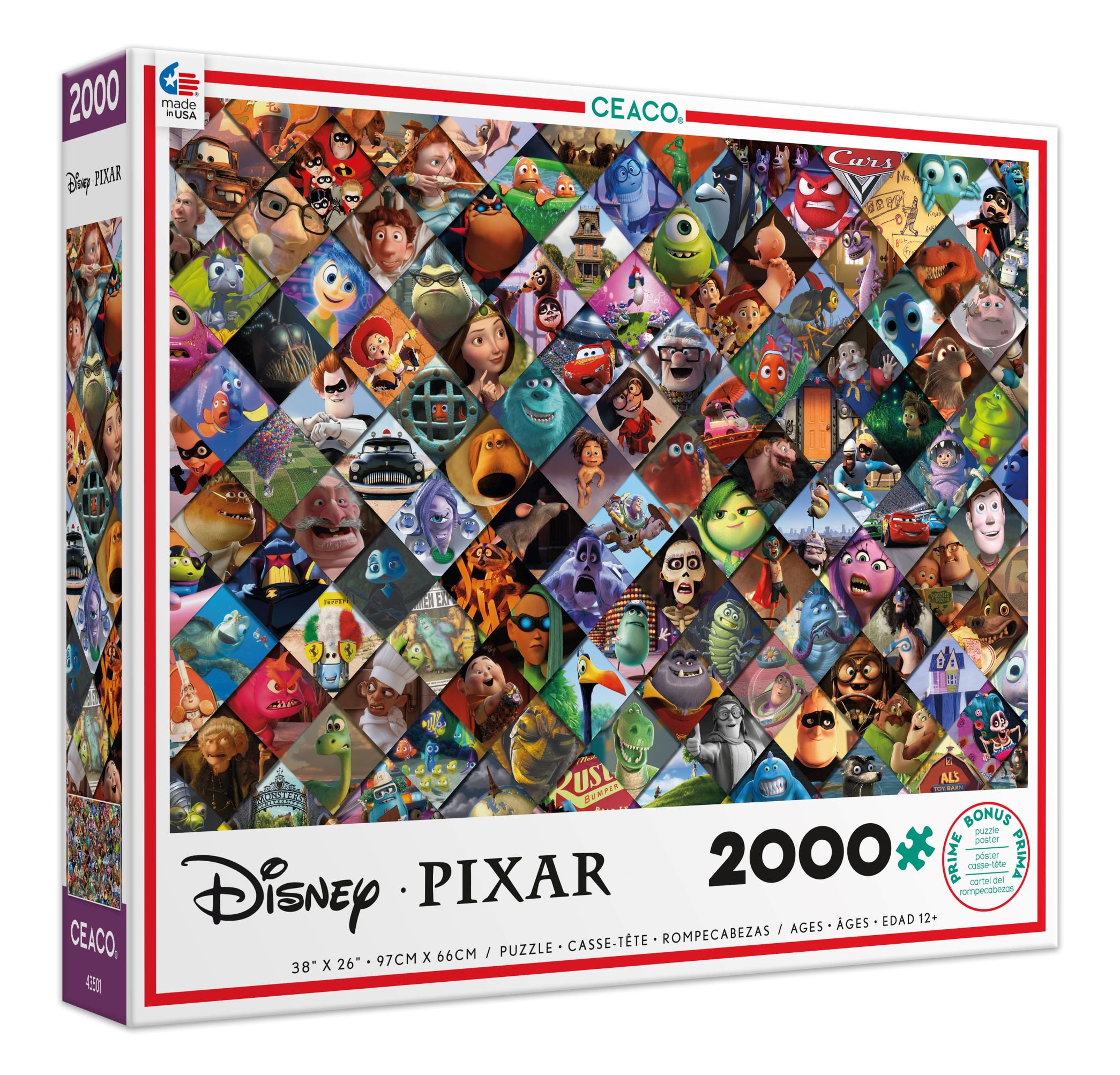 Ceaco Disney/Pixar Pixar Clips 2000 Piece Interlocking Jigsaw