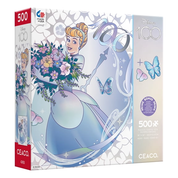 Ceaco Disney Platinum Princess Cinderella 500 Piece Interlocking Jigsaw Puzzle