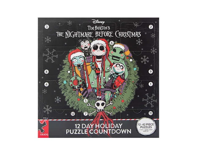 Ceaco Disney The Nightmare Before Christmas 12 Puzzle Advent Calendar Countdown - 5 x 5 Inch Mini Puzzles