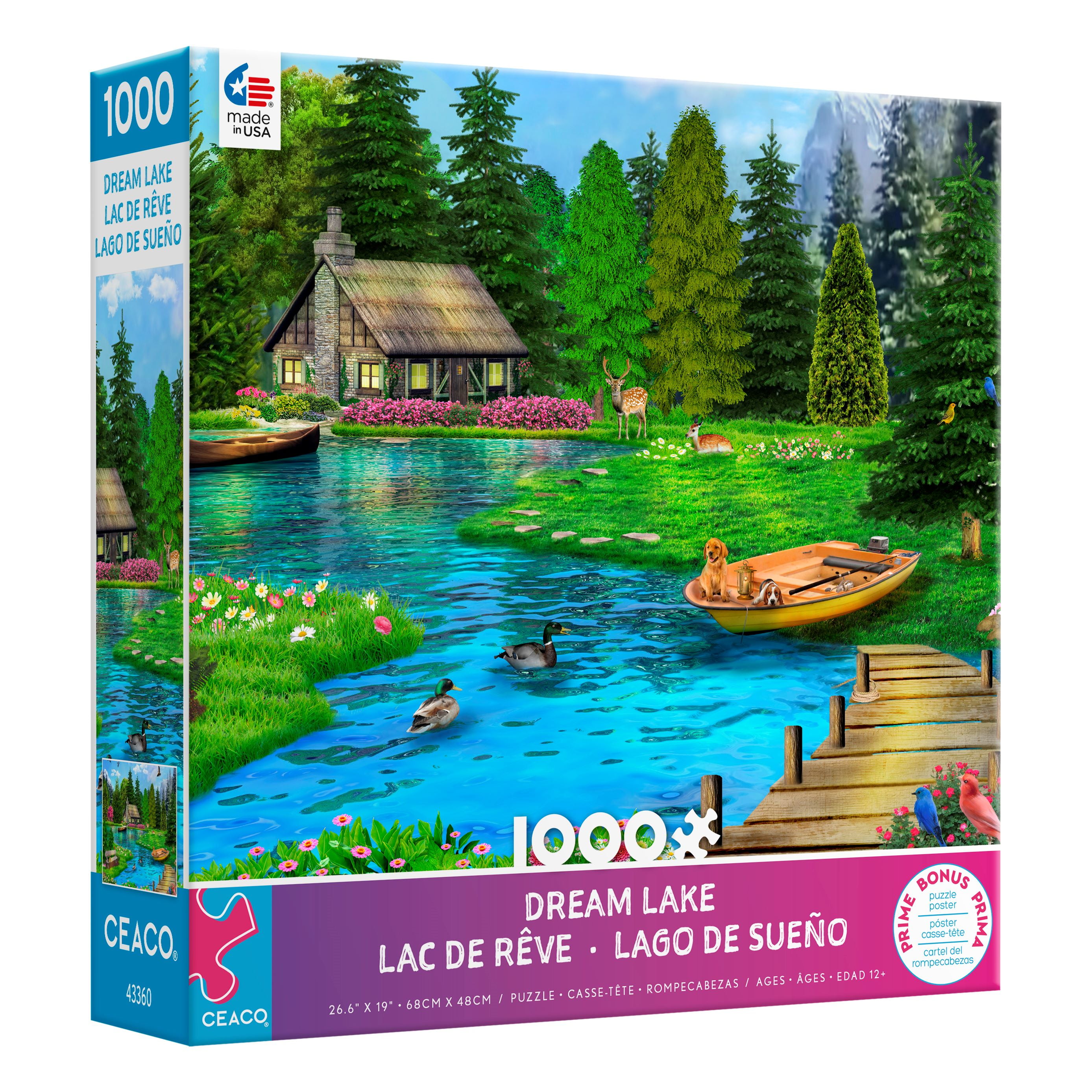 Ceaco Dream Lake 1000 Piece Interlocking Jigsaw Puzzle