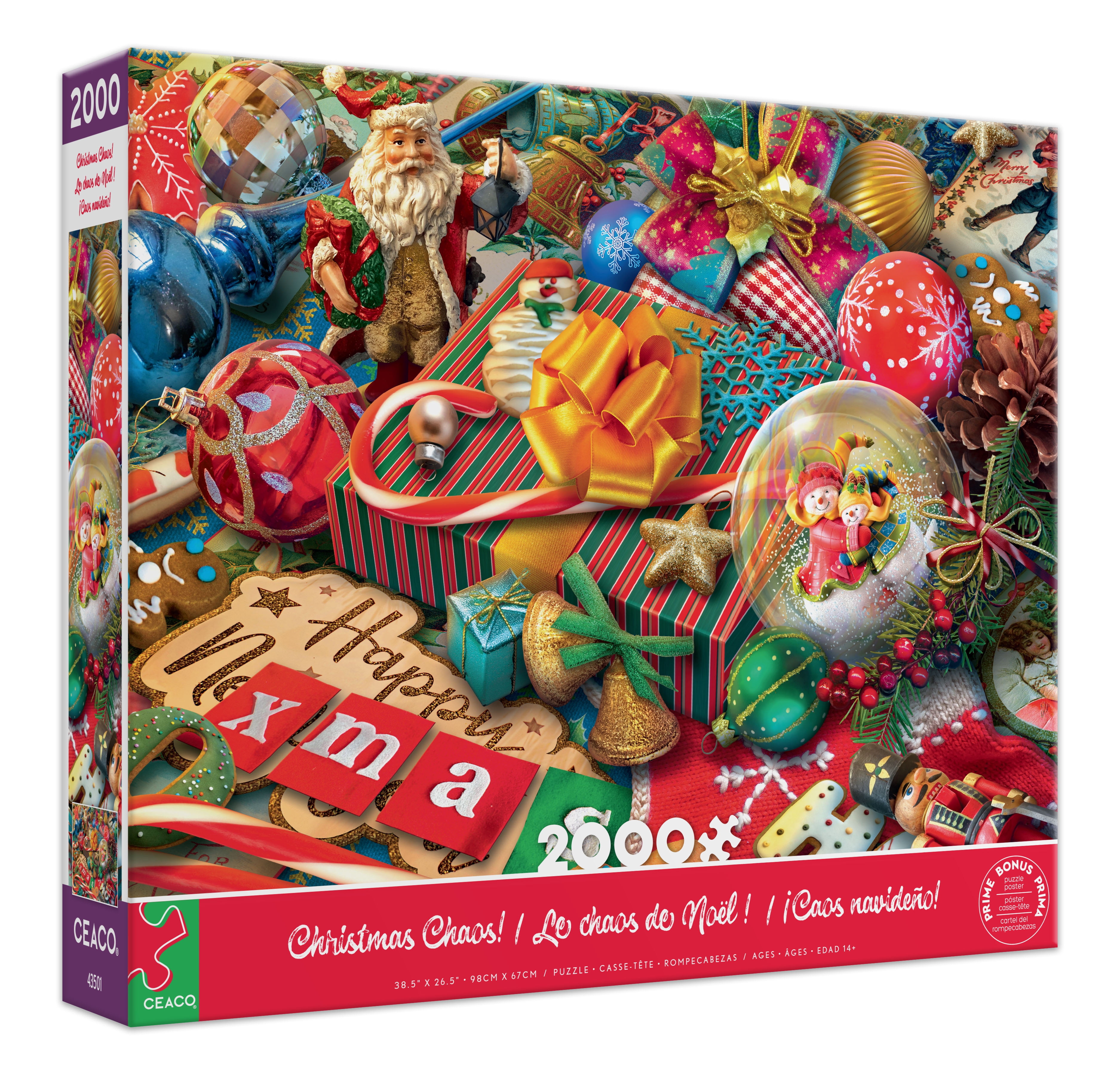 Ceaco Eduard Christmas Chaos! 2000-Piece Interlocking Jigsaw