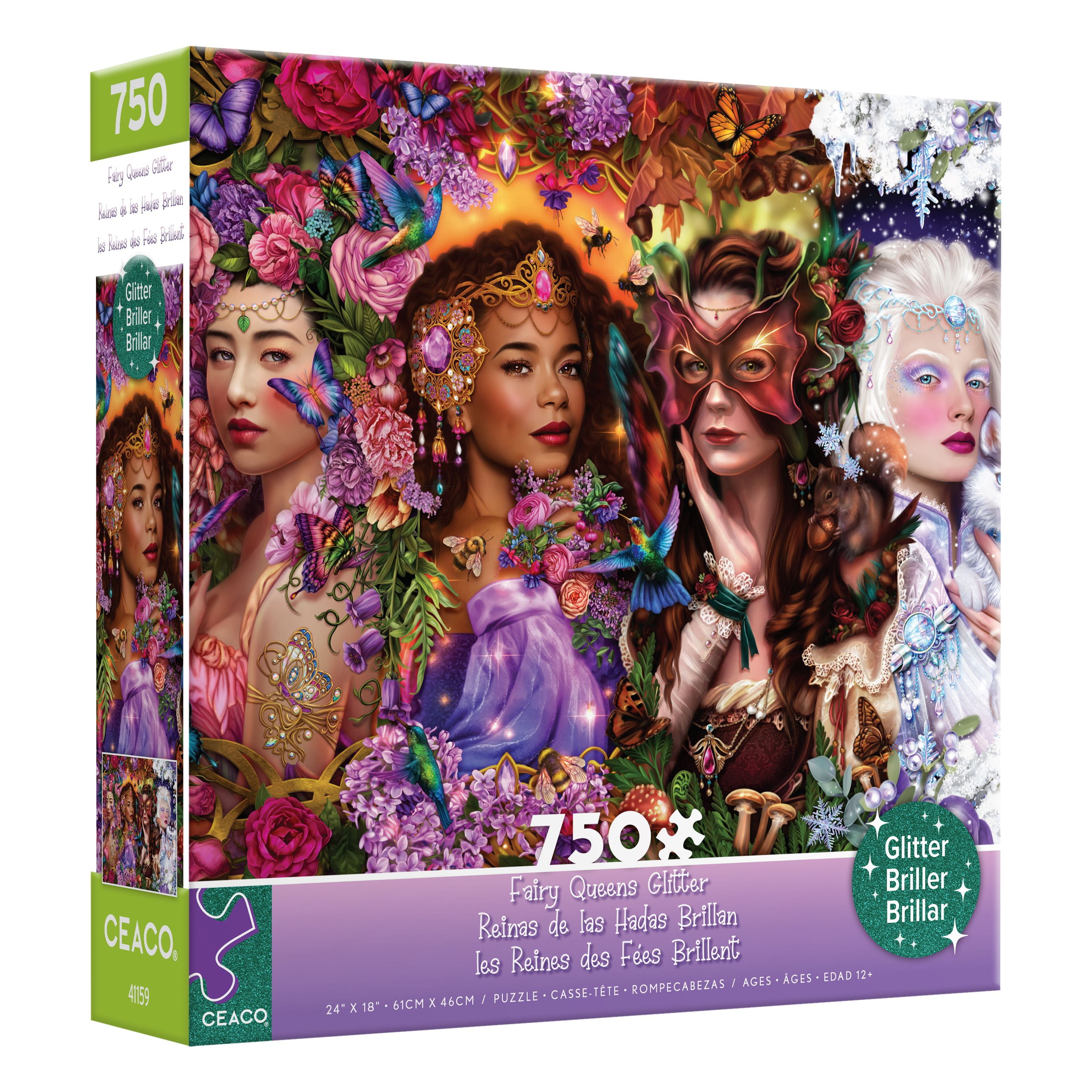 Ceaco Fairy Queens Glitter (Brigid Ashwood) 750 Piece Interlocking Jigsaw Puzzle