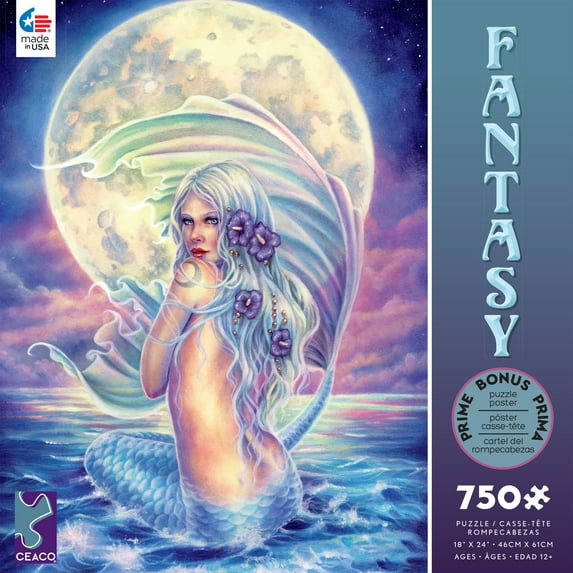 Ceaco Fantasy Moon Mermaid 750 Piece Jigsaw Puzzle