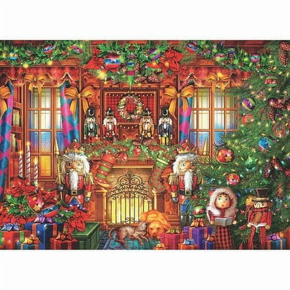 Ceaco Festive Fireplace Jigsaw Puzzle
