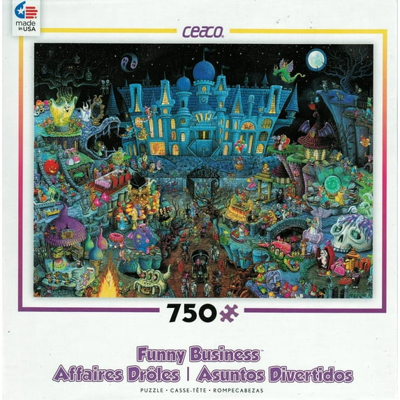 Ceaco Funny Business Haunted Party Puzzle, 750 Piece