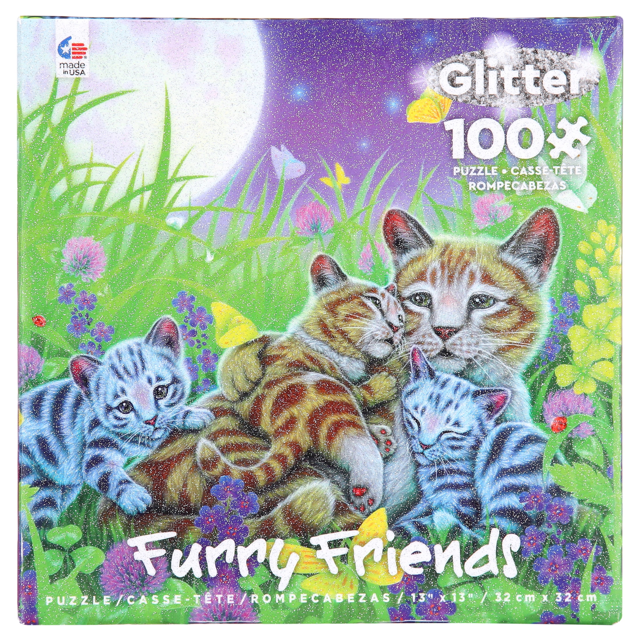 Glitter Cat Puzzle - 100 piece Glitter Cat Puzzle - 100 piece