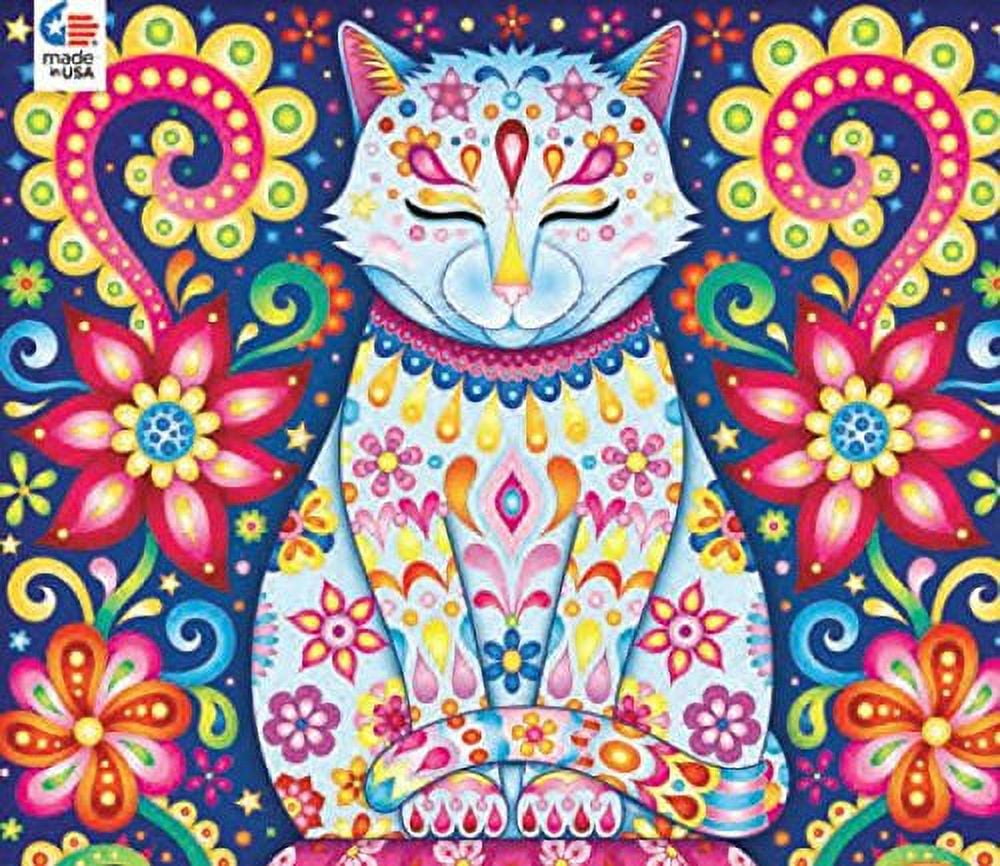 Ceaco Groovy Animals Zen Cat Puzzle 750 Pieces