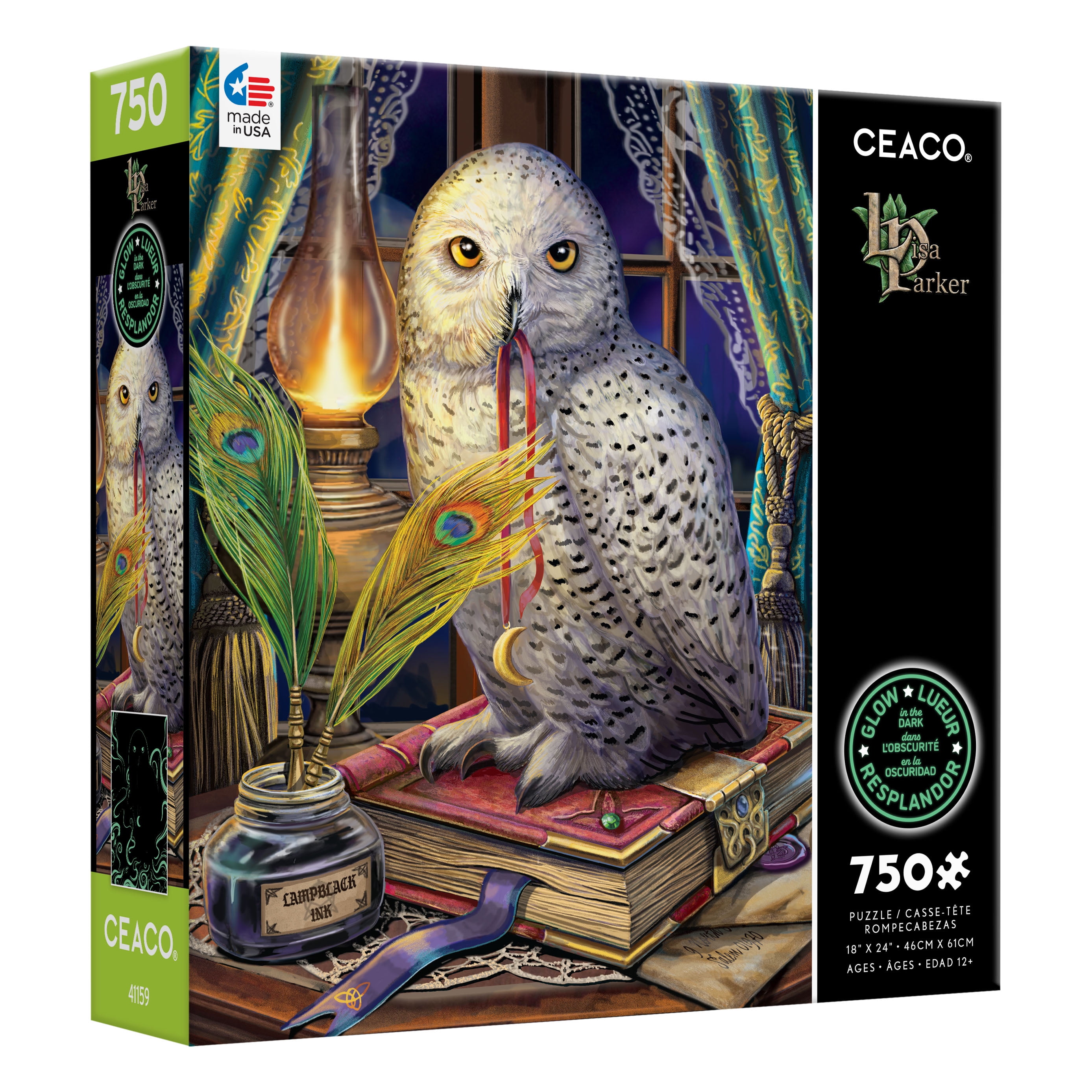 Ceaco Guardian of Spells Glow (Lisa Parker) 750 Piece Interlocking Jigsaw Puzzle