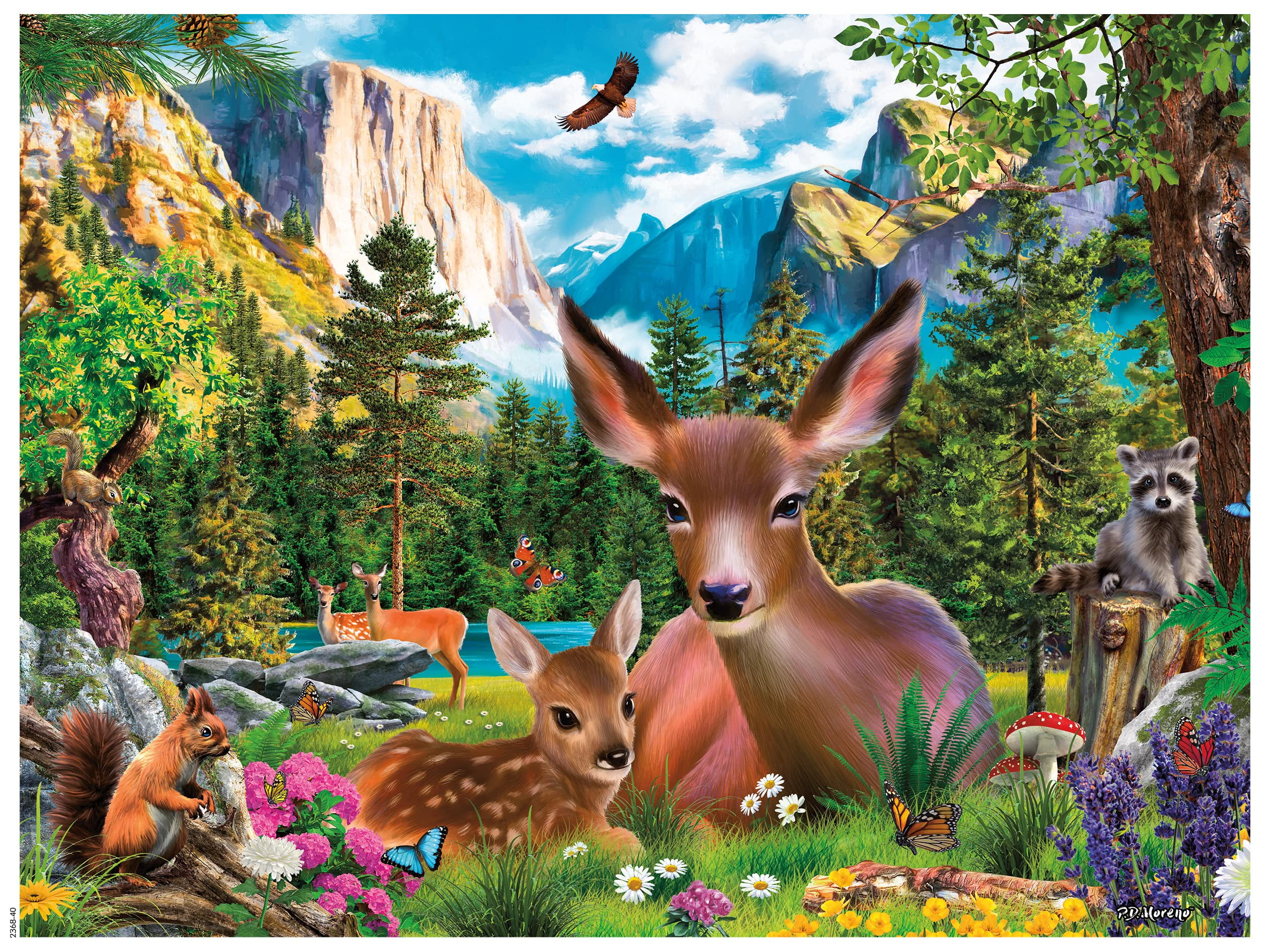 Ceaco Harmony Collection AIF4 Deer Harmony 550 Piece Jigsaw