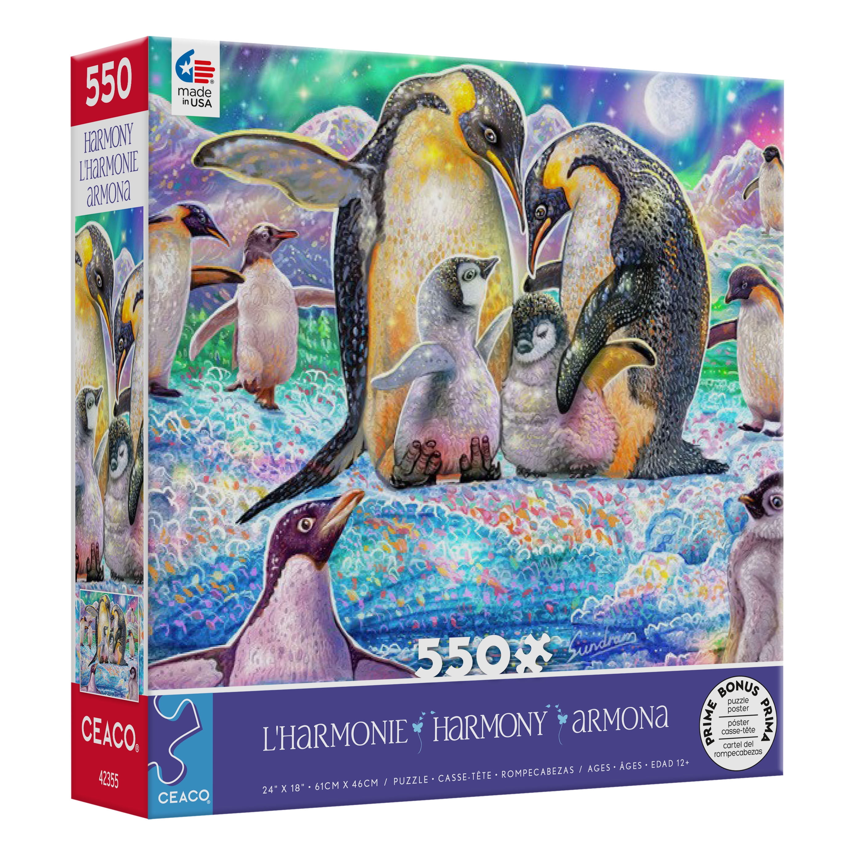 Ceaco - Harmony - Penguin - 550 Piece Interlocking Jigsaw Puzzle
