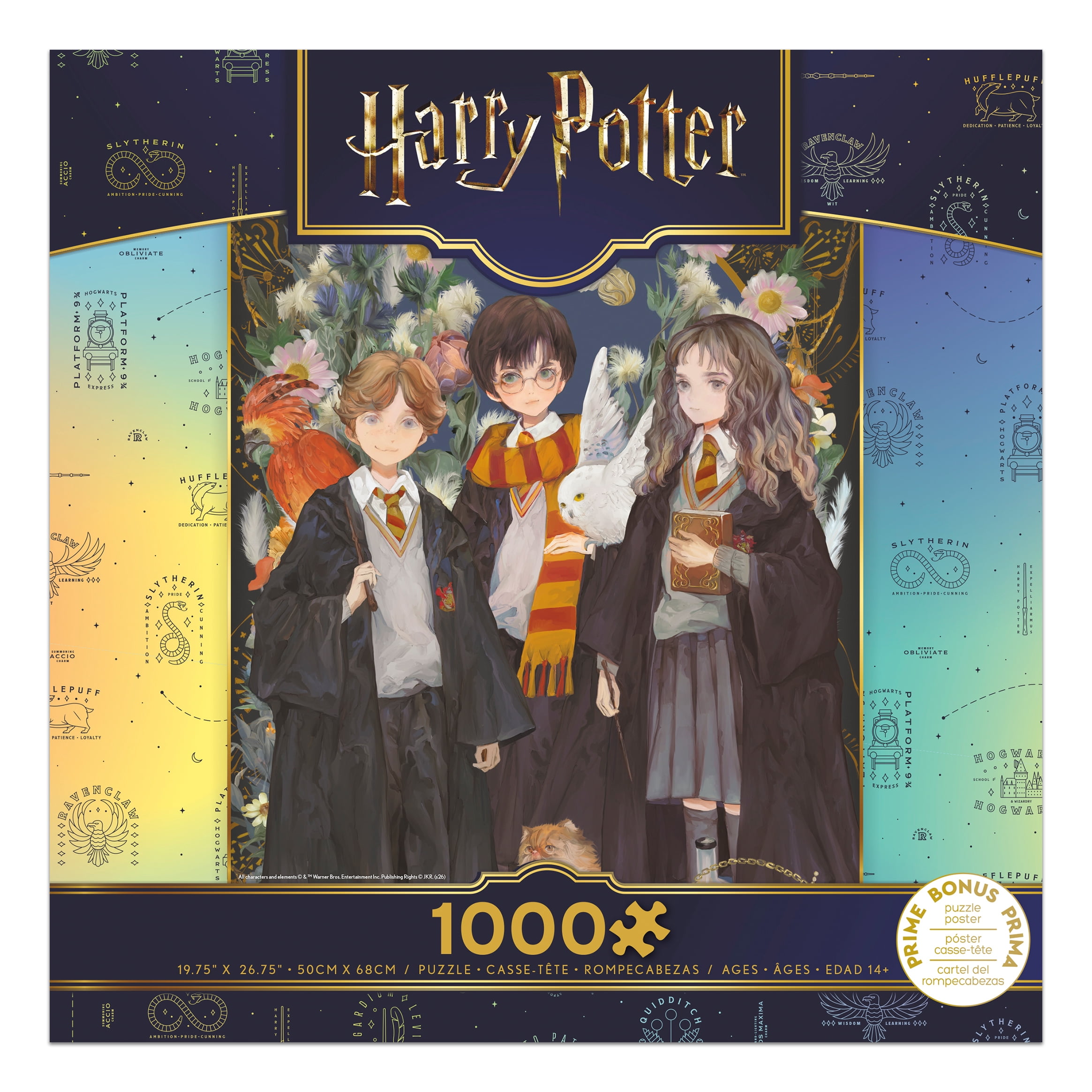 Ceaco Harry Potter Harry, Ron, Hermione 1000-Piece Interlocking Jigsaw Puzzle for Children Ages 14+