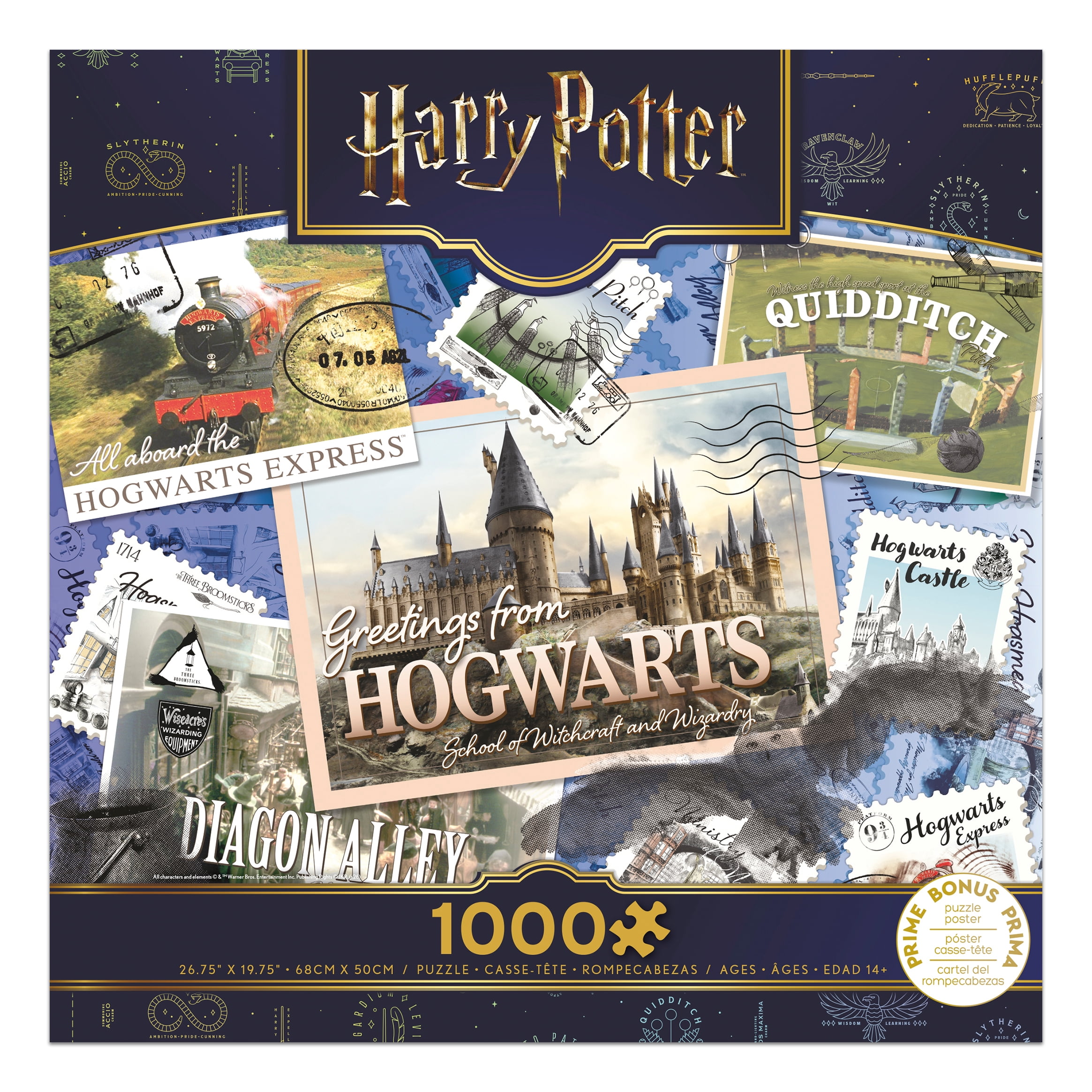 Ceaco Harry Potter Postcards 1000-Piece Interlocking Jigsaw Puzzle for Children Ages 14+