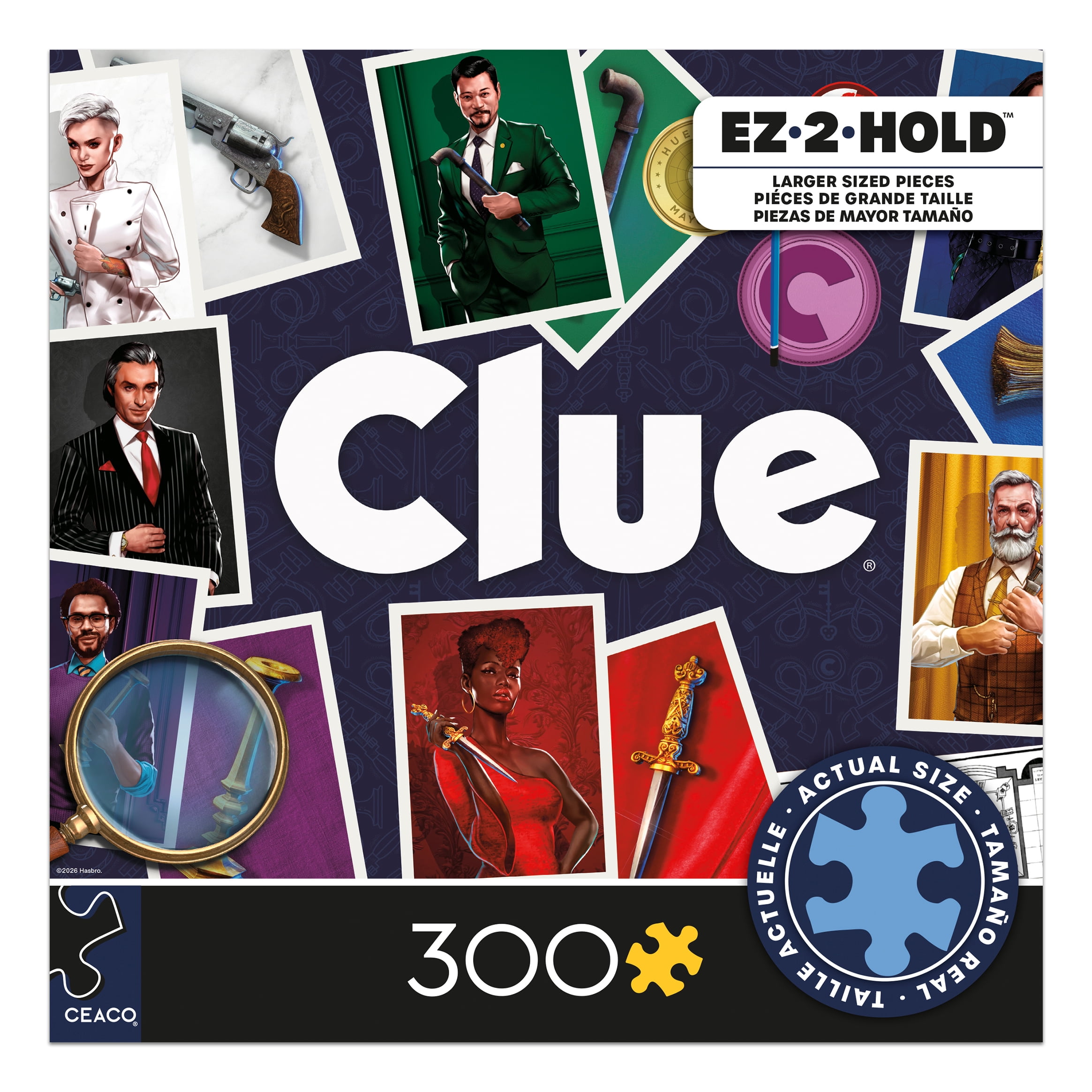 Ceaco Hasbro Clue 300-Piece Interlocking Jigsaw Puzzle for Adults Ages 14+
