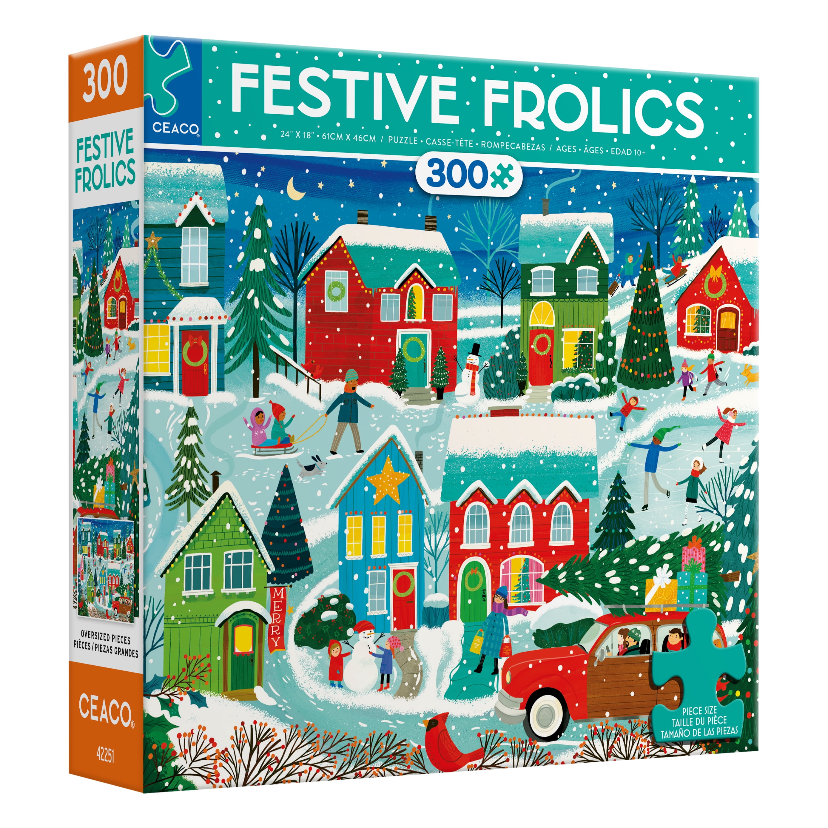 Ceaco Holiday Festive Frolics 300 Piece Creative Colorful