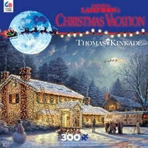 Ceaco - Holiday Movies - Thomas Kinkade - National Lampoon's Christmas Vacation - 300 Piece Jigsaw Puzzle