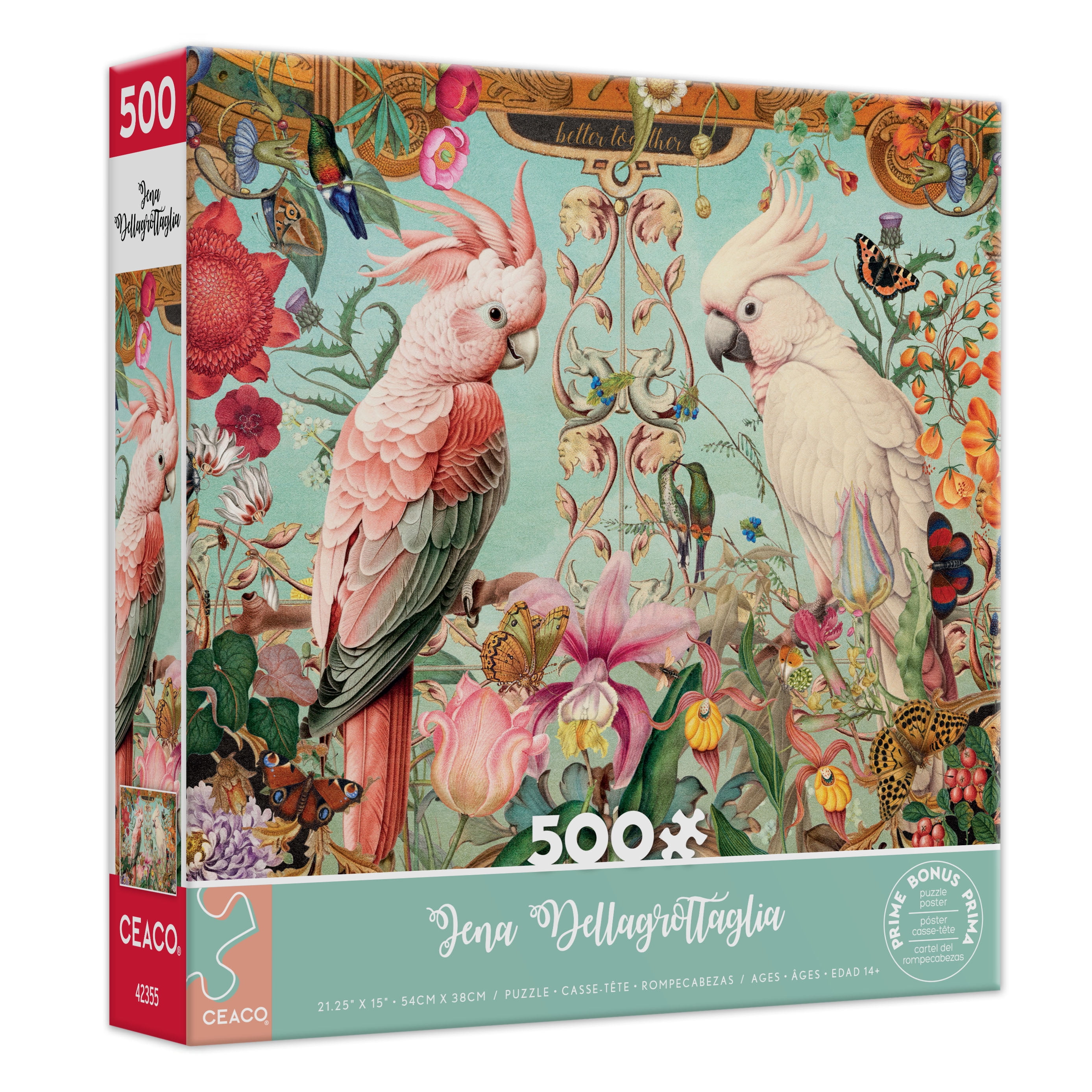 Ceaco Jena DellaGrottaglia Better Together 500-Piece Interlocking Jigsaw Puzzle for Children Ages 14+