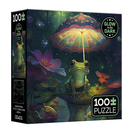 Ceaco Kids Deluxe 100 Piece Glow Friend (JK Stewart) Interlocking Jigsaw Puzzle