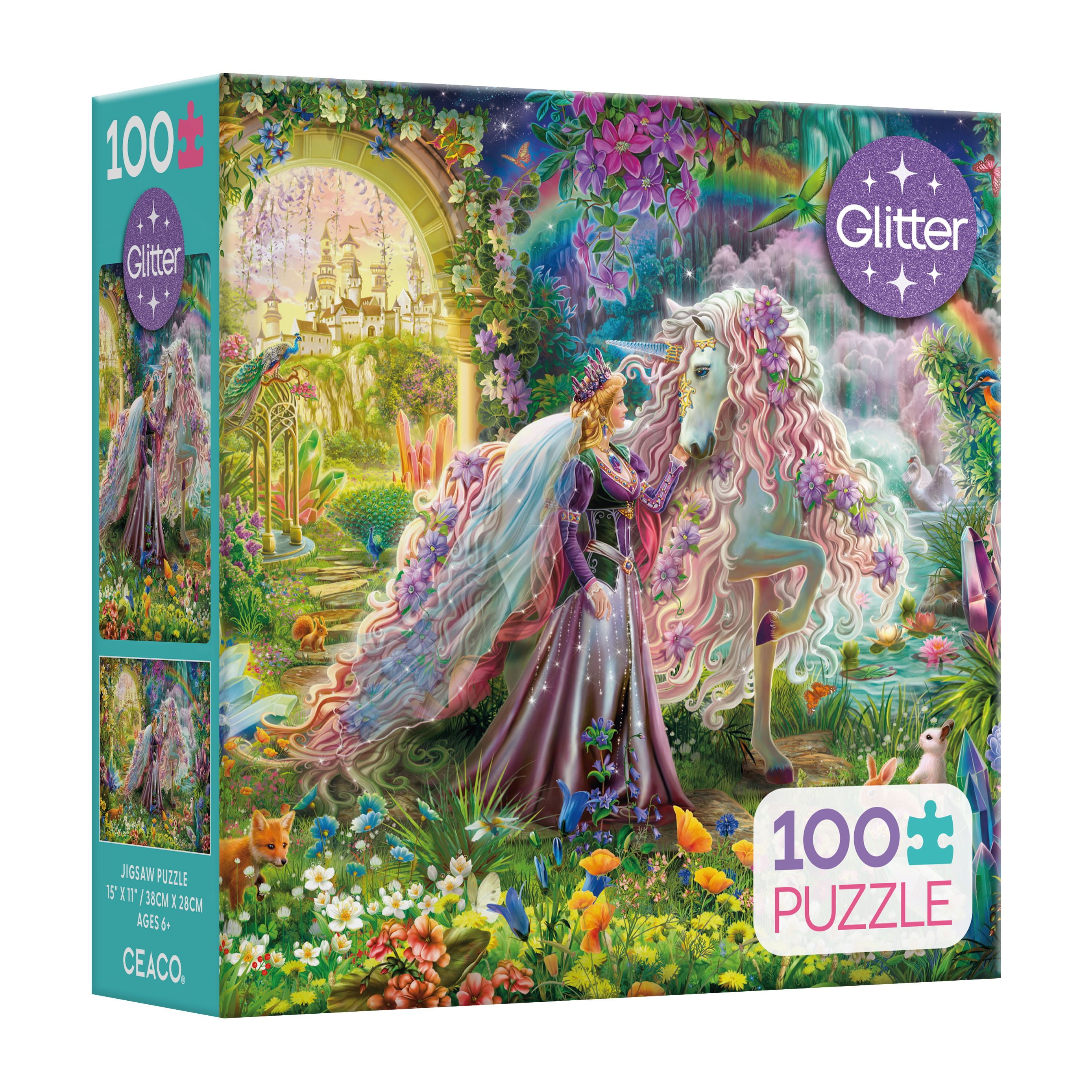 Ceaco Kids Deluxe 100 Piece FUN Princess Castle Magical Unicorn