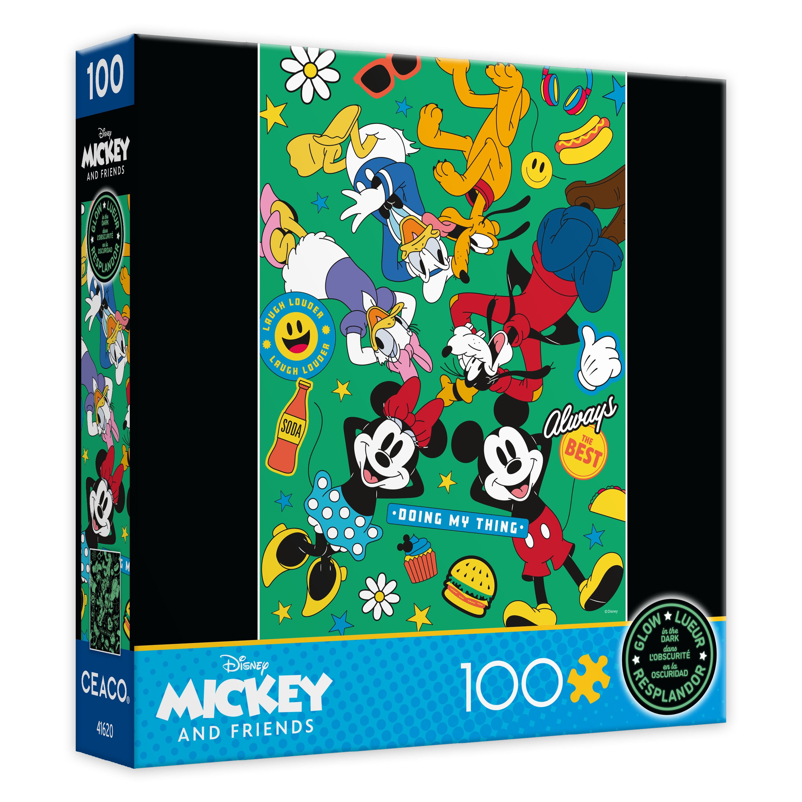 Ceaco Kids Entertainment Deluxe Mickey Party of Six Glow 100-Piece