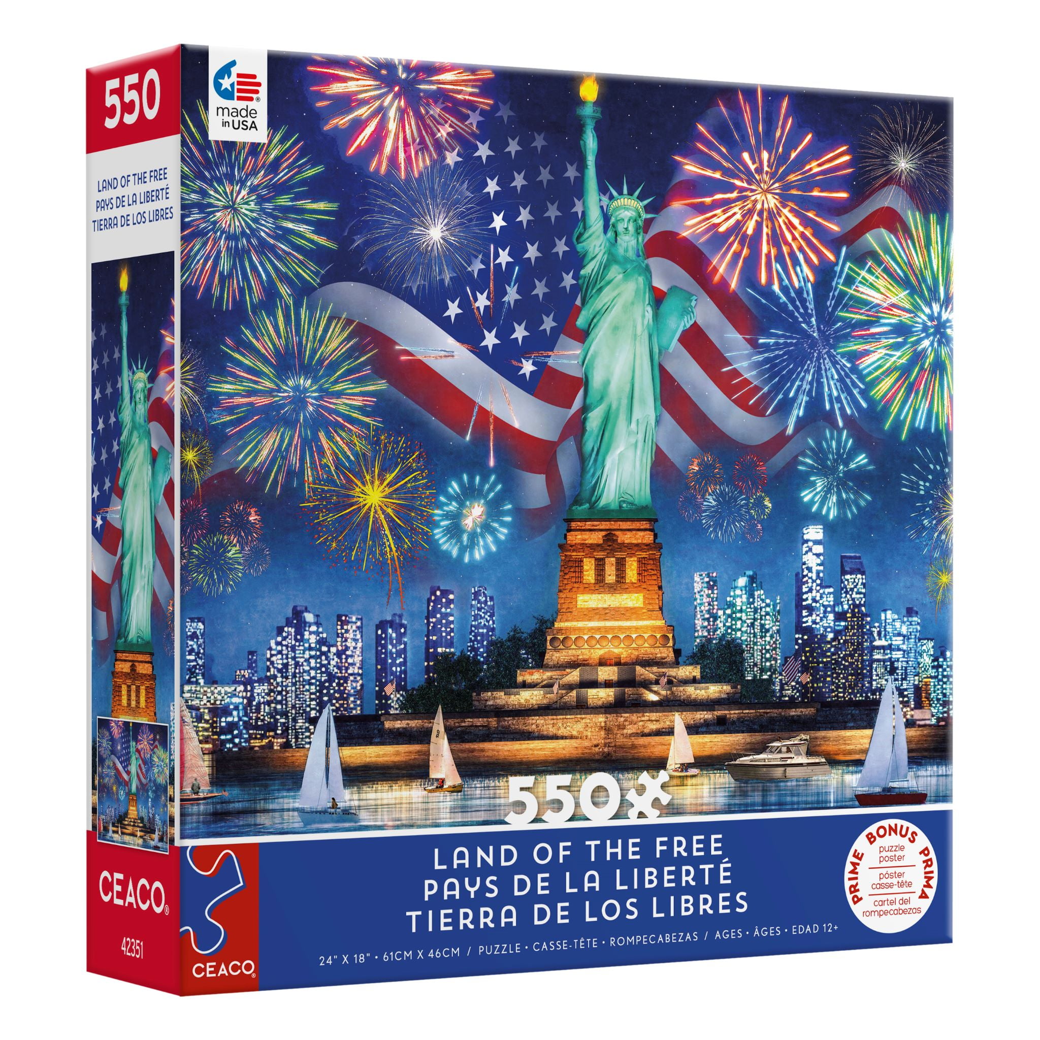 Ceaco - Land of the Free - Liberty - 550 Piece Interlocking Jigsaw