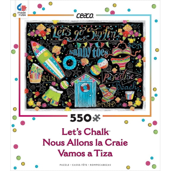 Ceaco Let's Chalk Surfing Games Puzzle, 550 Piece