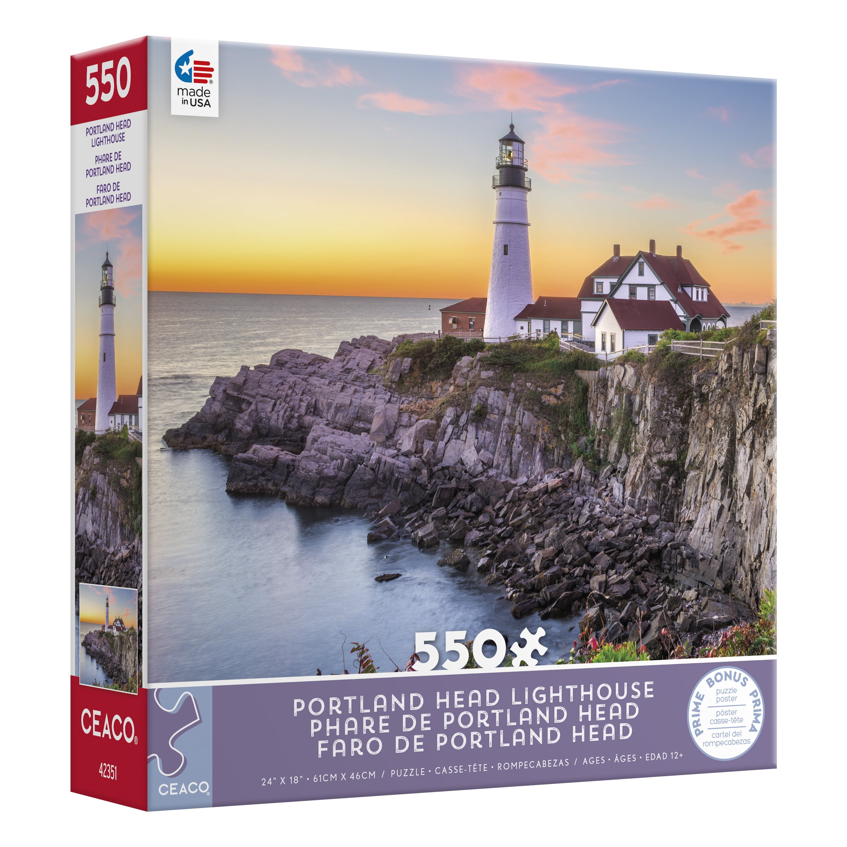 Ceaco Lighthouses Portland Head Lighthouse 550 Piece Interlocking
