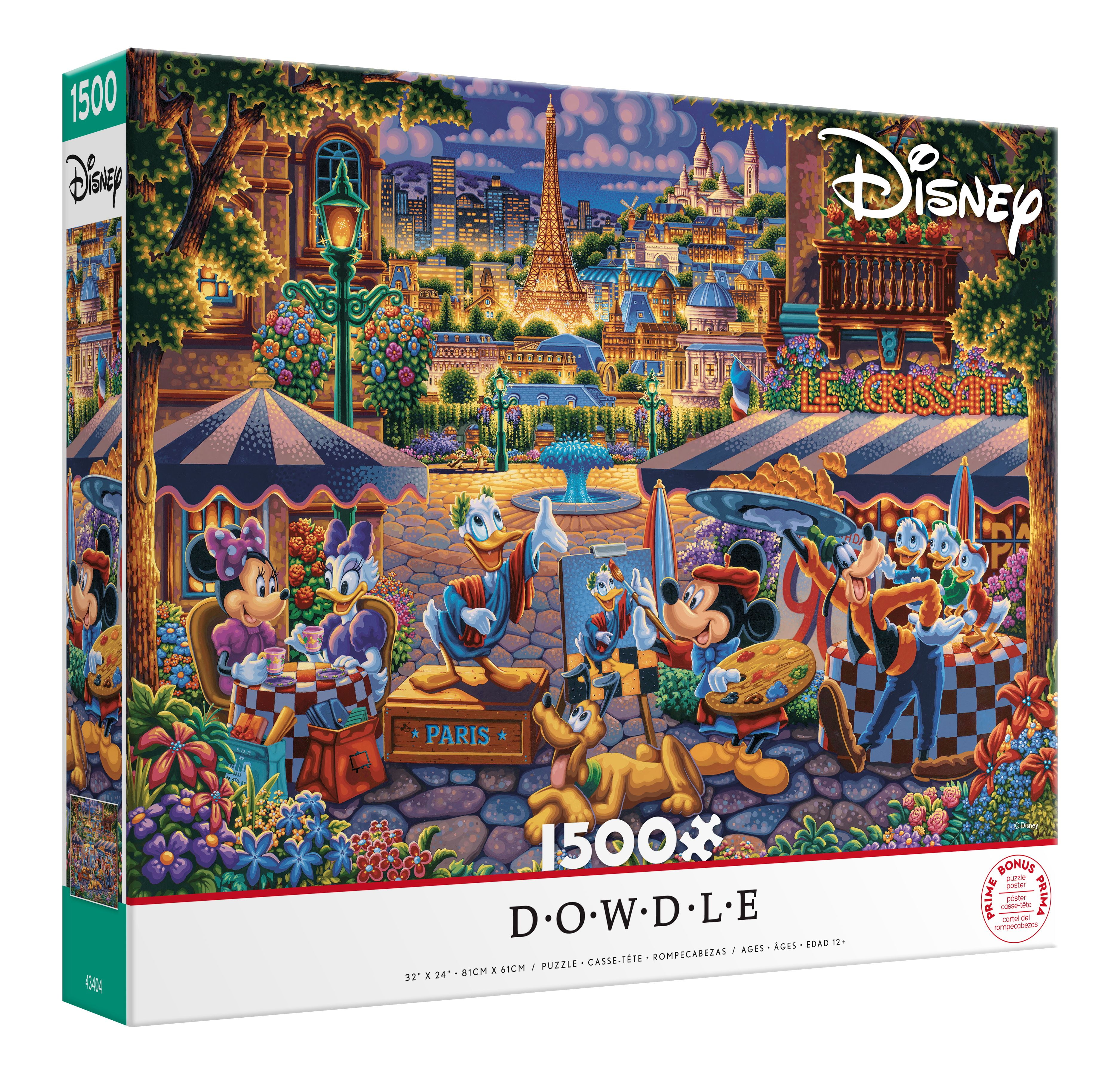 Ceaco Mickey and Friends Painting in Paris 1500 Piece Interlocking