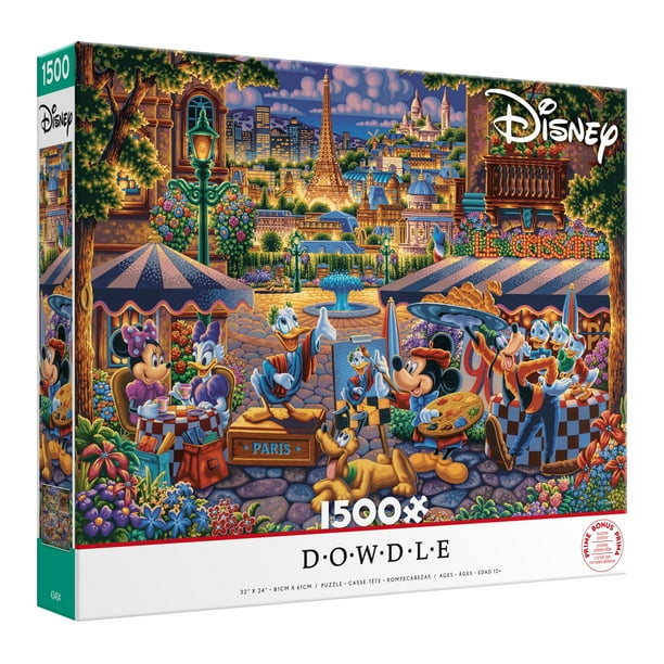 Mickey & La France セット № 02/20 Ceaco Mickey and Friends Painting in Paris 1500 Piece Interlocking