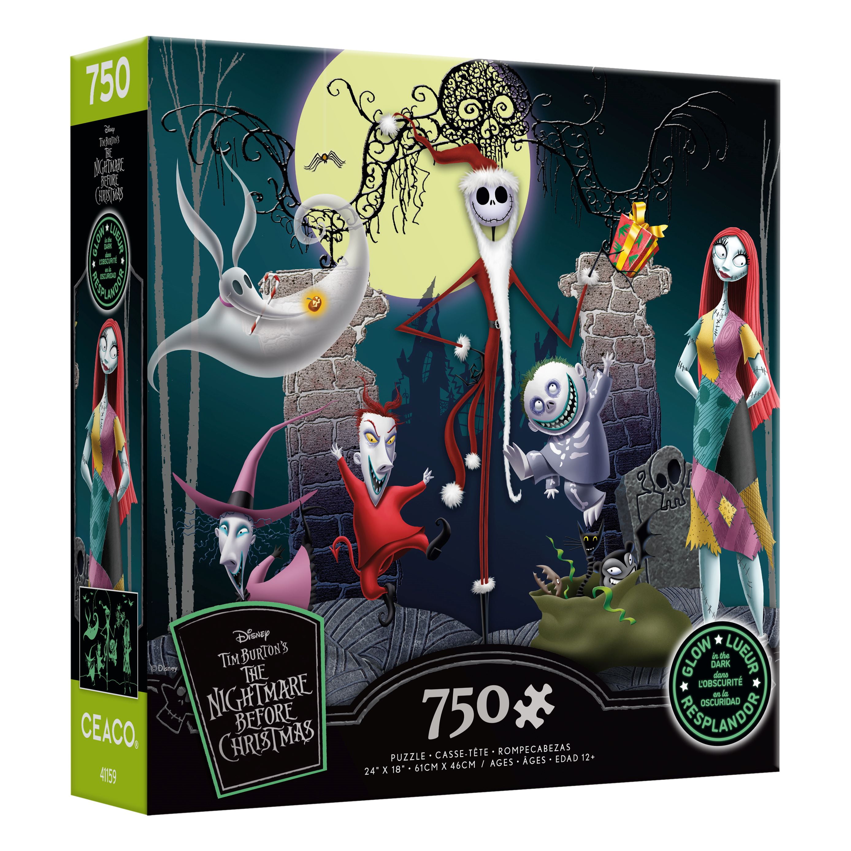 Ceaco Nightmare Before Christmas Glow 750 Piece Jigsaw Puzzle