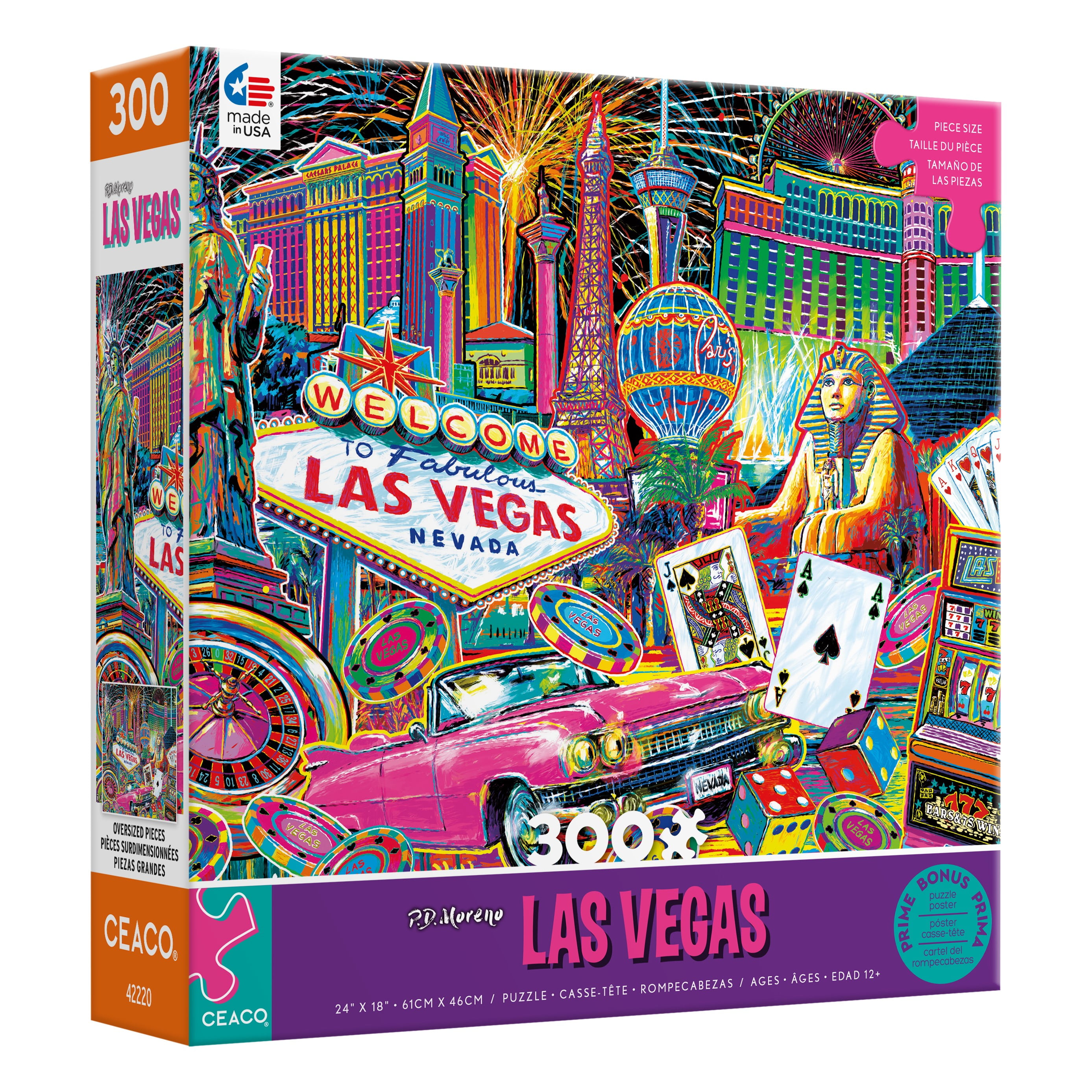 Ceaco - PD Moreno - Las Vegas - 300pc Piece Interlocking Jigsaw Puzzle