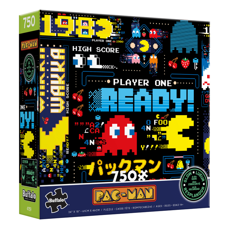 Ceaco Pac-man Glow 750 Piece Interlocking Jigsaw Puzzle - Walmart.com