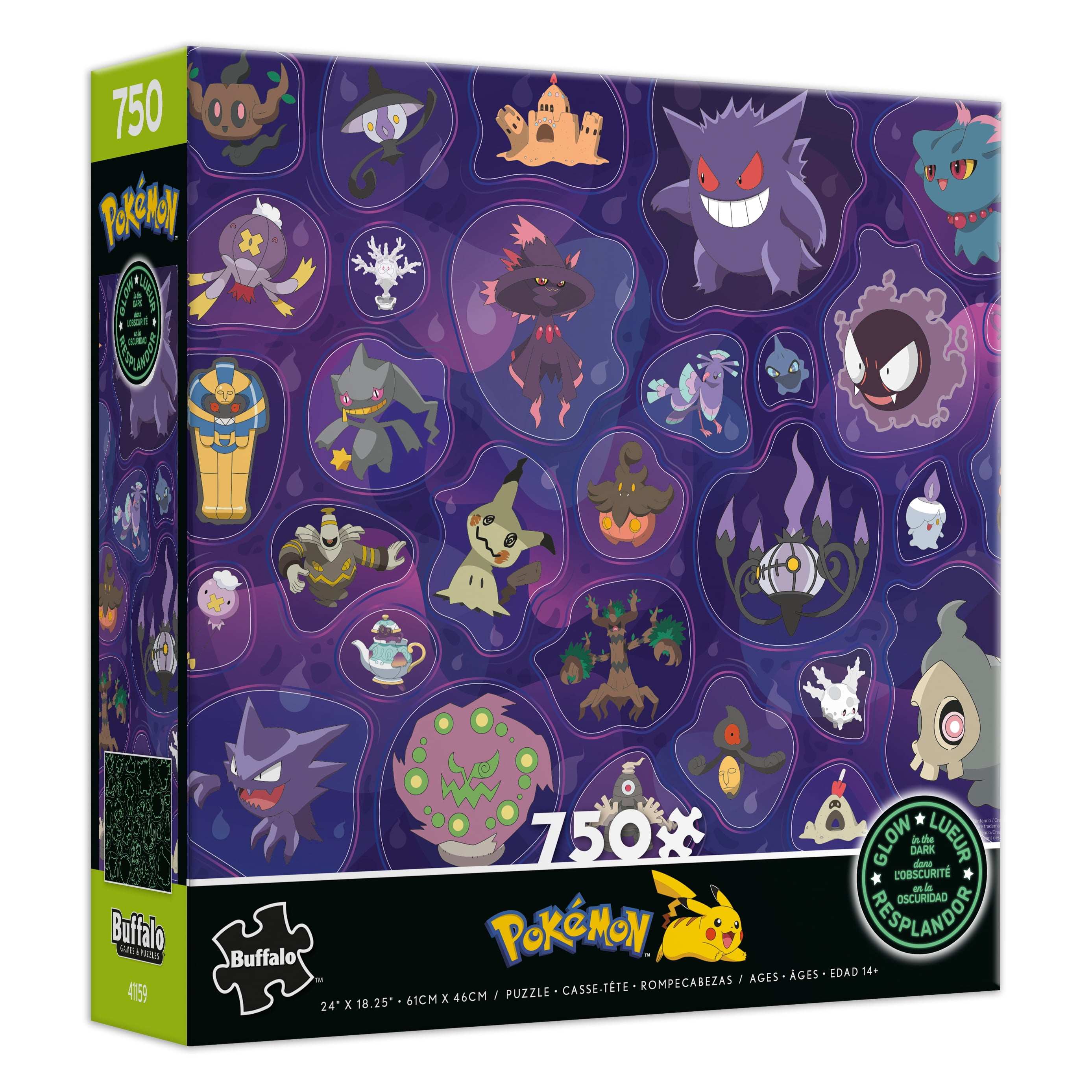 Ceaco Pokemon Ghost Type Glow 750-PC Interlocking Jigsaw Puzzle for Adults  Ages 14+ - Walmart.com