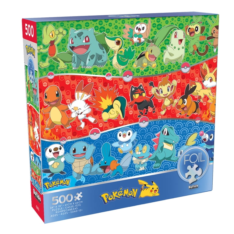 Ceaco Pokemon - Grass, Fire, Water 500 Piece Foil Interlocking