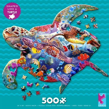Ceaco - Puzzle Shapes - Turtle - 500 Piece Jigsaw Puzzle