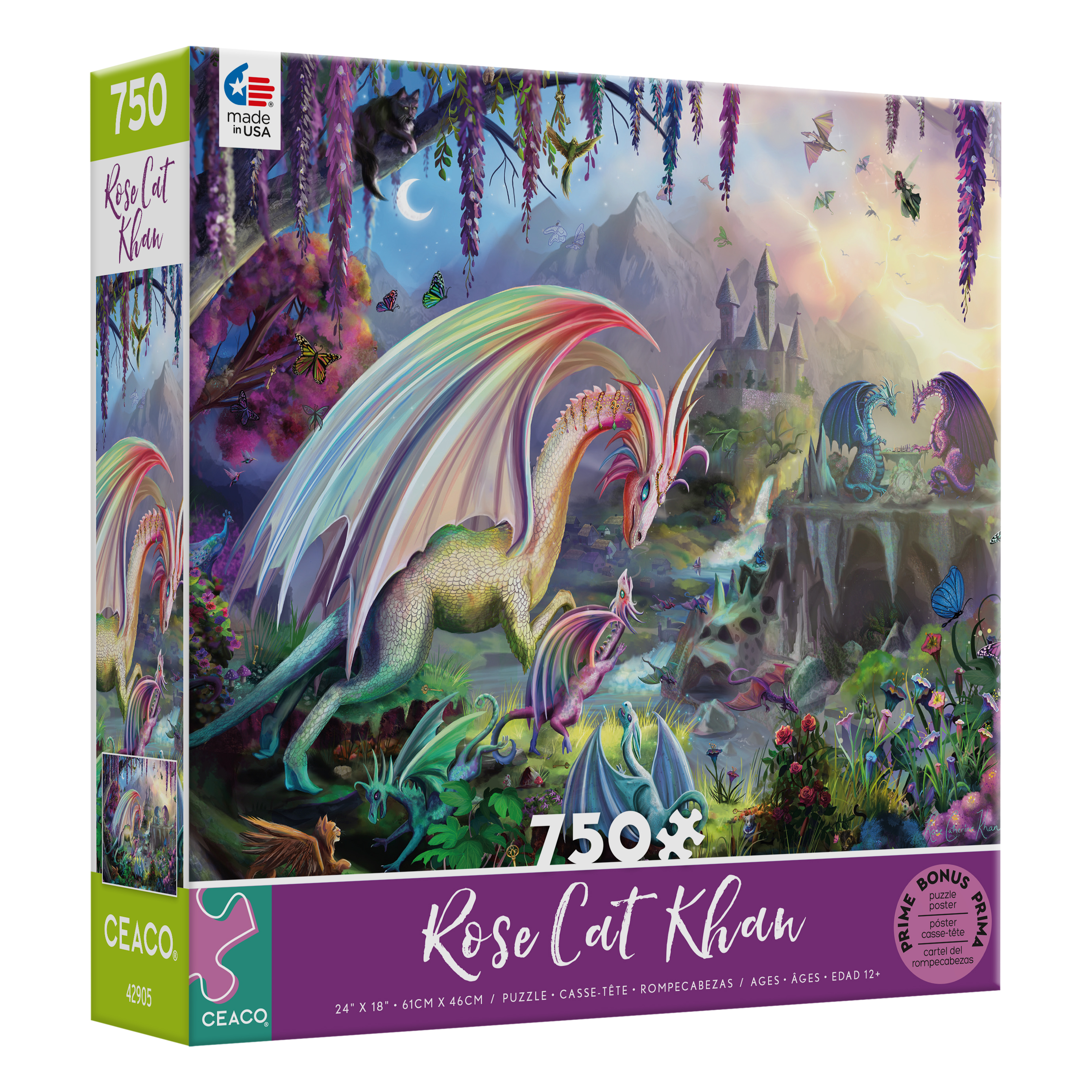 Ceaco - Rosie Khan Dragon Valley 750 Piece Jigsaw Puzzle