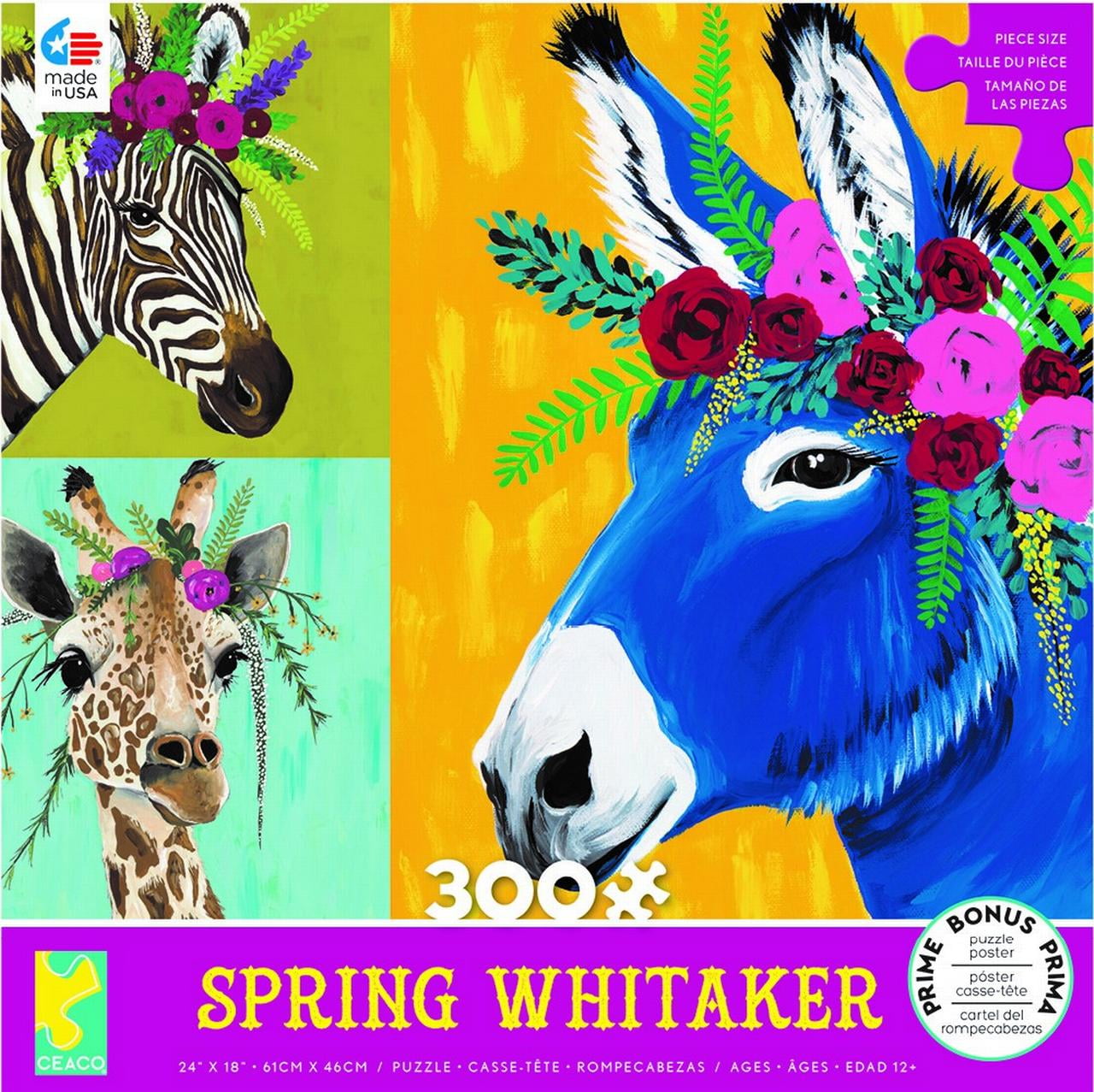 Ceaco - Spring Whitaker - Aster, Daisy and Jose - 300 piece Jigsaw Puzzle