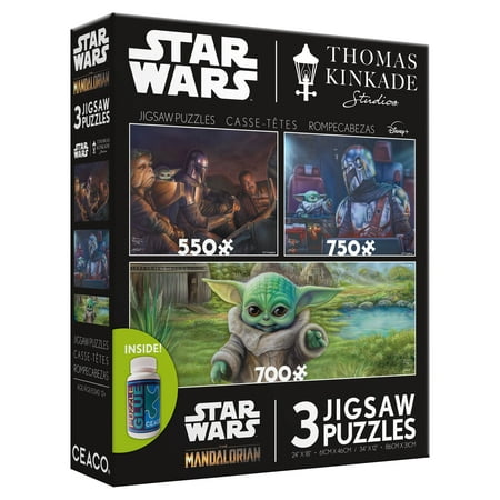 Ceaco - Star Wars - Mandalorian - Three Interlocking Jigsaw Puzzles