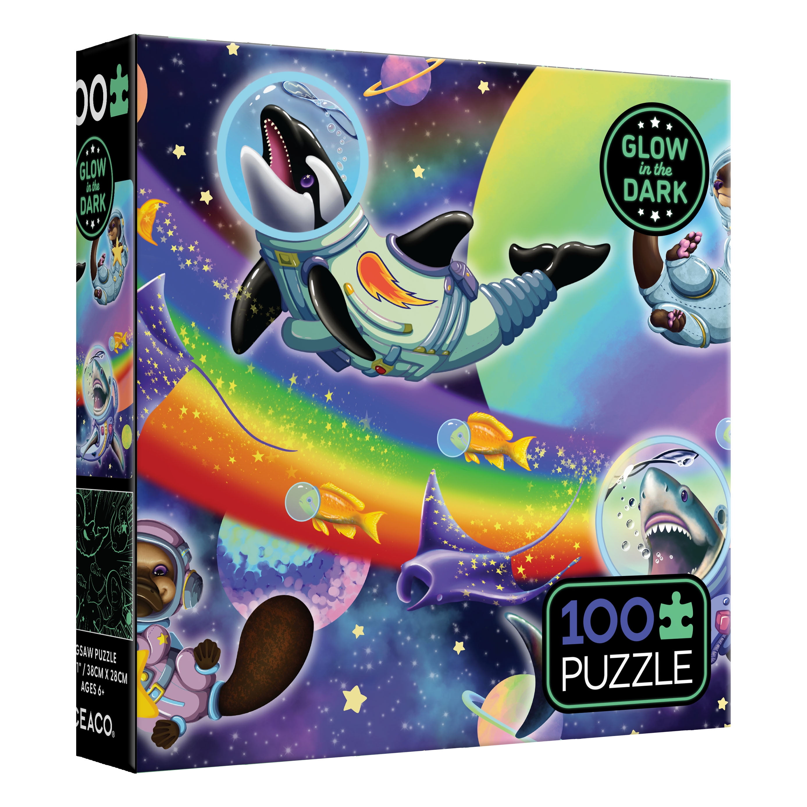 Ceaco Starry Safari Glow (Carla Morrow) 100 Piece Interlocking Jigsaw Puzzle