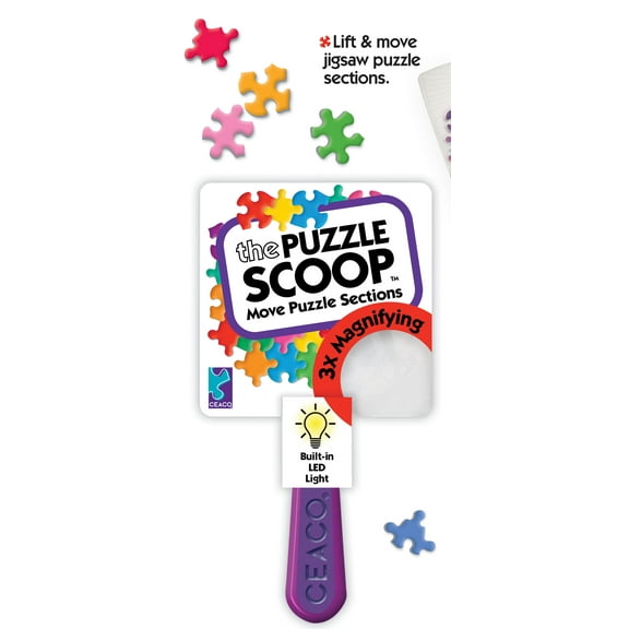 Ceaco - The Puzzle Scoop A Lifting, Moving, Illuminating, and Magnifying Puzzle Accessory for All Puzzlers