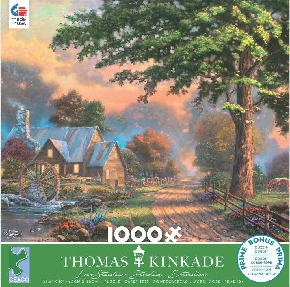 Thomas Kinkade Ceaco Puzzle 2022 1000 Piece Late Afternoon On The Farm