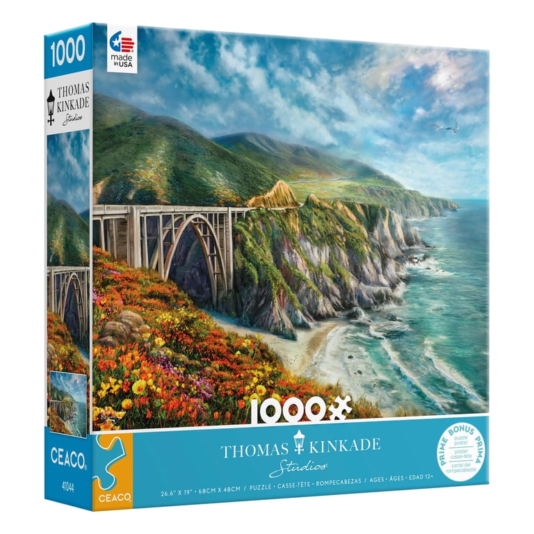 Ceaco Thomas Kinkade Big Sur 1000 Piece Interlocking Jigsaw Puzzle