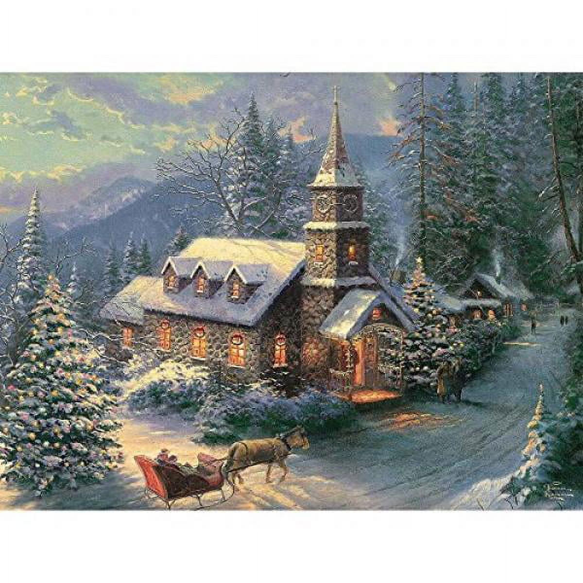 Ceaco Thomas Kinkade - Christmas Sleigh Ride - Holiday Puzzle