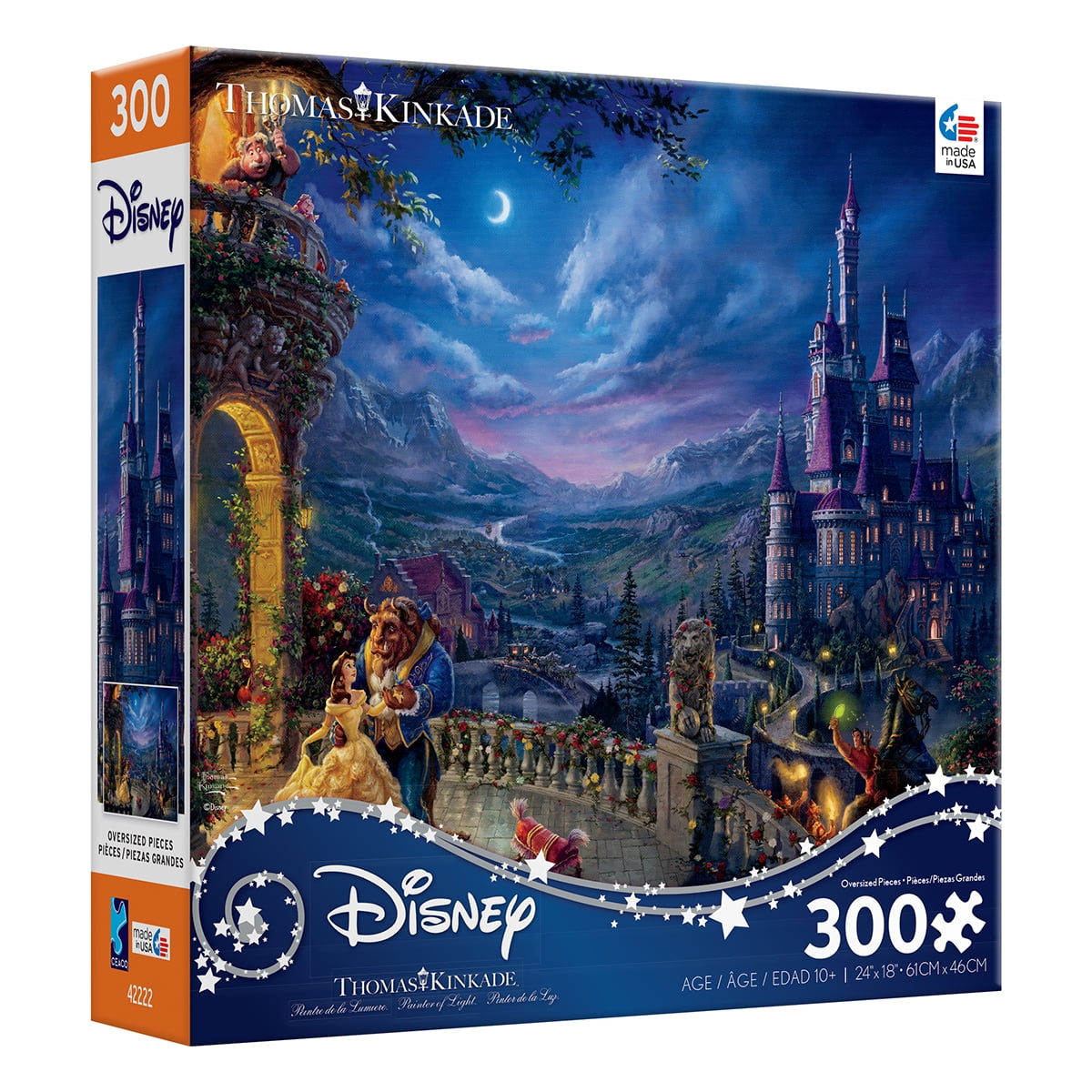 Ceaco - Thomas Kinkade - Disney - Beauty and the Beast Moonlight