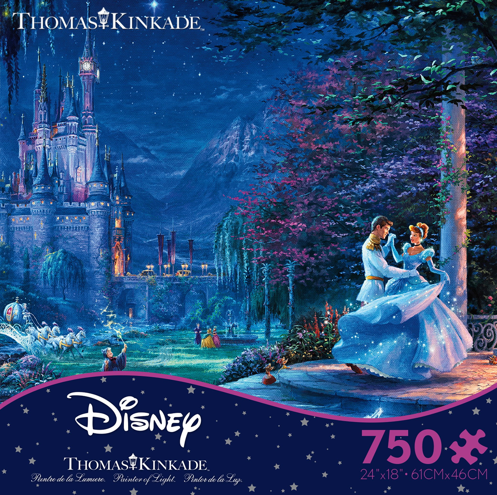 ジグソーパズルDisney Thomas Kinkade 750ピース2点 Disney Thomas Kinkade Cinderella Dancing In The Starlight