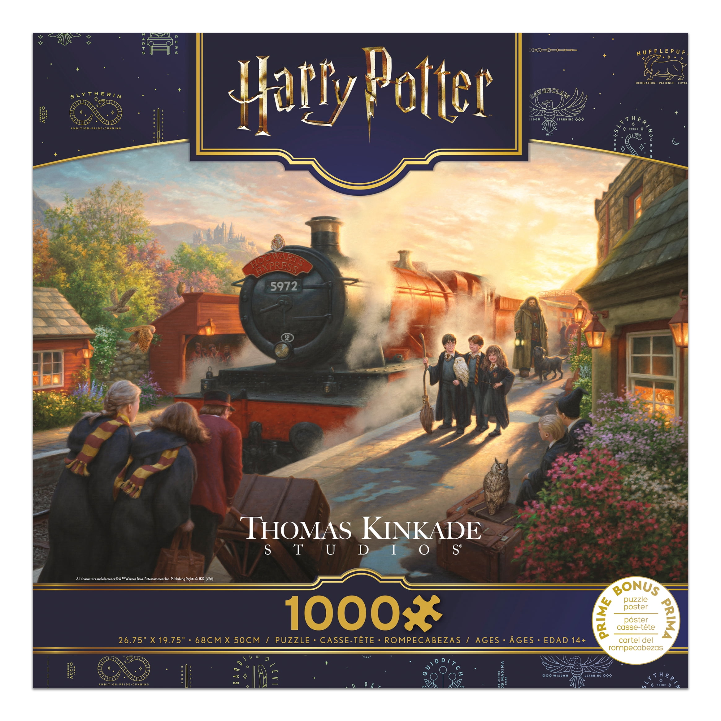 Ceaco Thomas Kinkade Harry Potter Hogwarts Express 1000-Piece Interlocking Jigsaw Puzzle for Adults Ages 14+